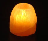 IndusClassic® TLN-03 Himalayan Semi Natural Doom Shape Crystal Salt Tea Light Candle Holder