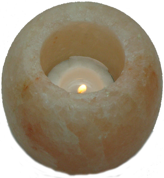 IndusClassic® TLN-18 Himalayan Natural Crystal Salt Apple Tea Light Candle Holder