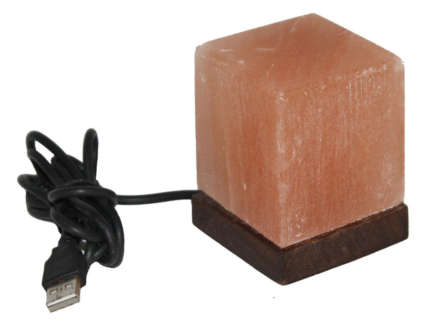 IndusClassic LNU-02 Cube Himalayan Crystal Rock Salt Lamp Ionizer Air Purifier USB Salt Lamp