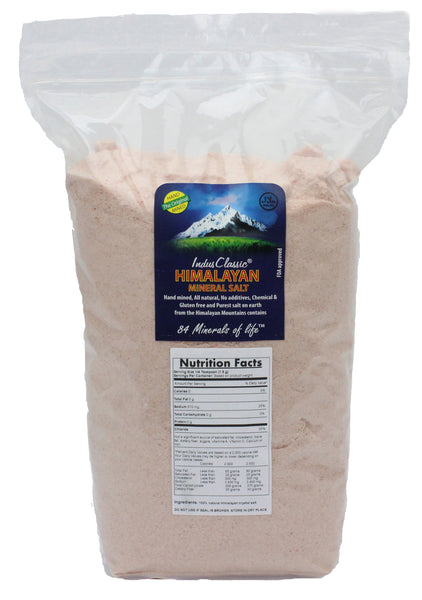 IndusClassic® 10 lbs Authentic Pure Natural Halall Unprocessed Himalayan Edible Pink Cooking Fine Grain Salt ( 0.5mm to 1mm )