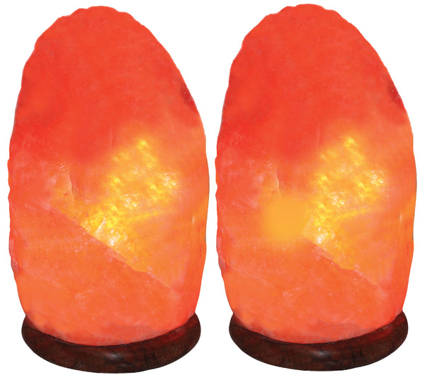 IndusClassic® LN-04 Set Of 2 Natural Himalayan Crystal Rock Salt Lamp Ionizer Air Purifier 6~9 lbs With Dimmable Control