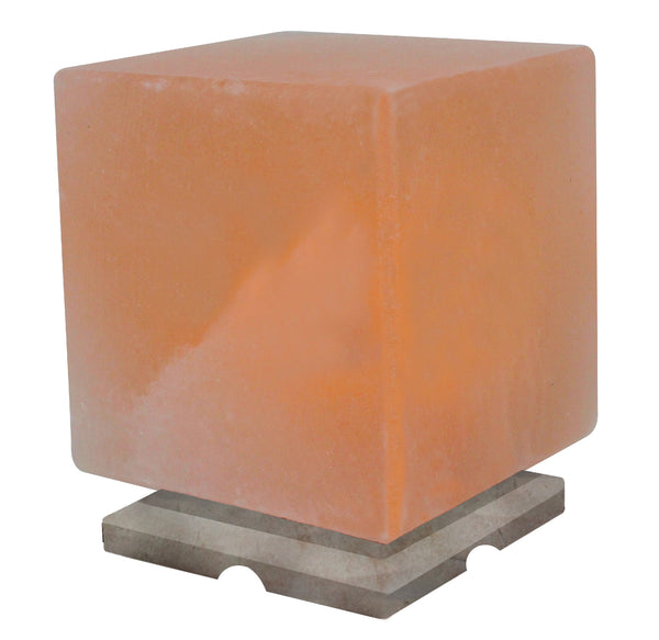 Indusclassic® LGM-07 Cube Himalayan Crystal Rock Salt Lamp Ionizer Air Purifier With Marble Base And Dimmable Control