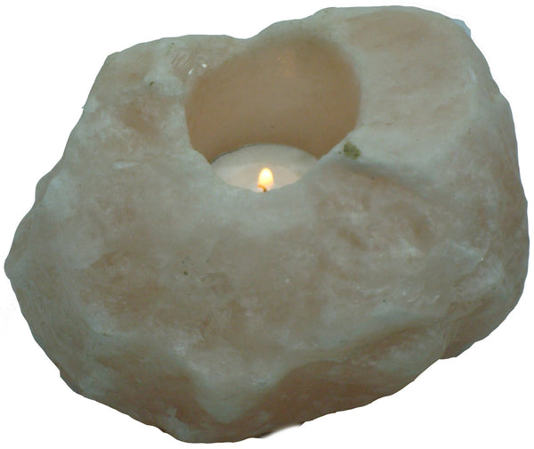 IndusClassic® TLN-02 Himalayan Extremely Natural Crystal Salt Tea Light Candle Holder