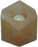 IndusClassic® TLN-17 Himalayan Natural Crystal Salt Diamond Tea Light Candle Holder