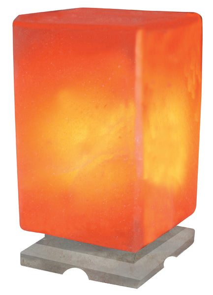 Indusclassic® LGM-08 Rectangular Himalayan Crystal Rock Salt Lamp Ionizer Air Purifier With Marble Base And Dimmable Control