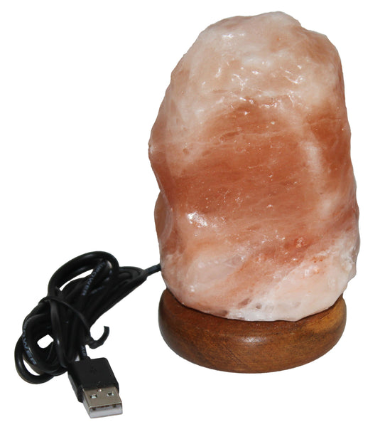 IndusClassic LNU-01 Natural Himalayan Crystal Rock Salt Lamp Ionizer Air Purifier USB Salt Lamp