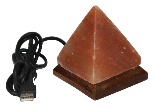 IndusClassic LNU-04 Pyramid Himalayan Crystal Rock Salt Lamp Ionizer Air Purifier USB Salt Lamp
